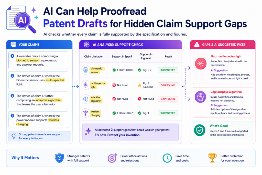 A patent claim can sound strong, but still have a weak base if the spec does not explain it well. This is one of the easiest problems to miss because the claim may read cleanly.