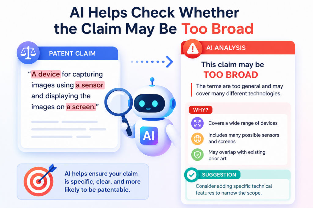 A broad claim can be powerful, but only if it is supported. If a claim reaches too far beyond what the invention teaches, it may face trouble.
