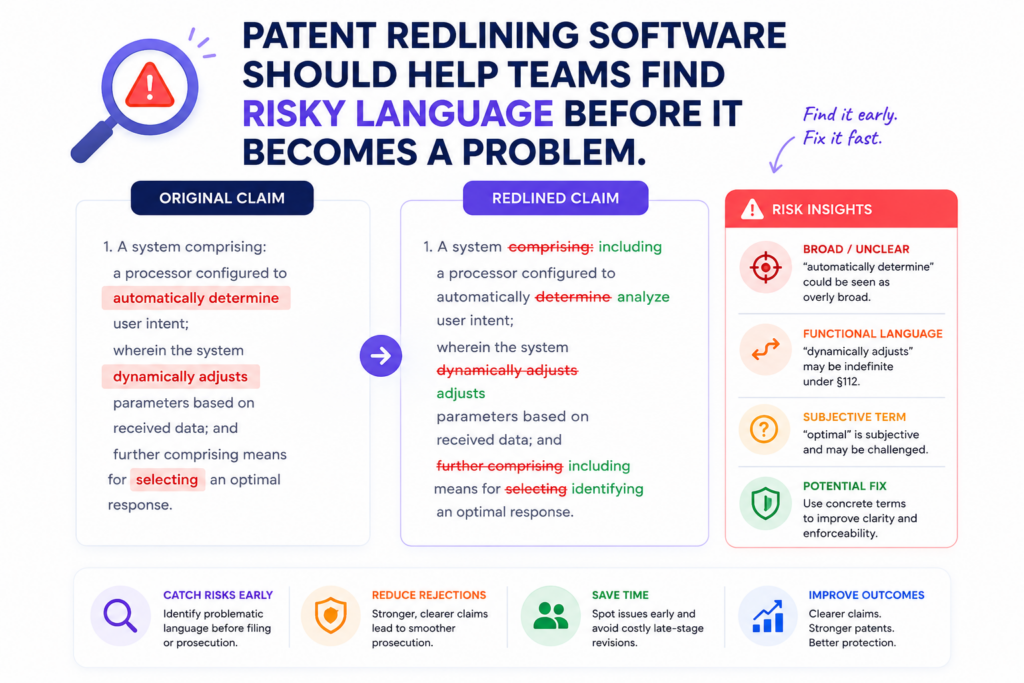 A draft may use words that are too narrow, too vague, or too tied to one version of the product. In normal writing, that may not matter much. In a patent draft, it can matter a lot.