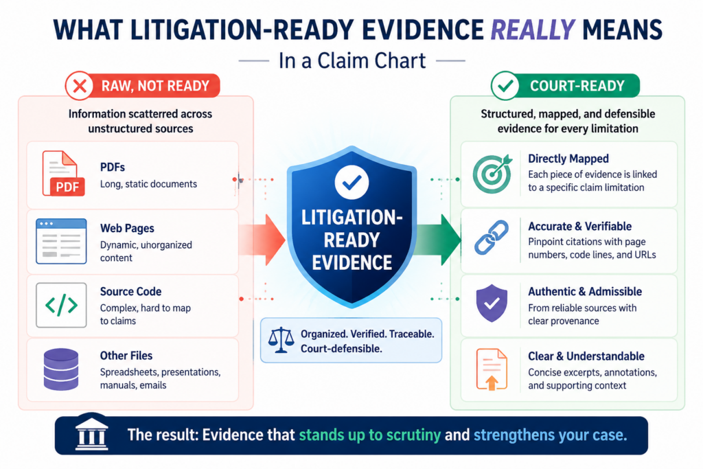 Litigation-ready does not mean aggressive. It does not mean stuffed with every screenshot the team can find. It means the evidence is clear, traceable, and tied to the claim with care.