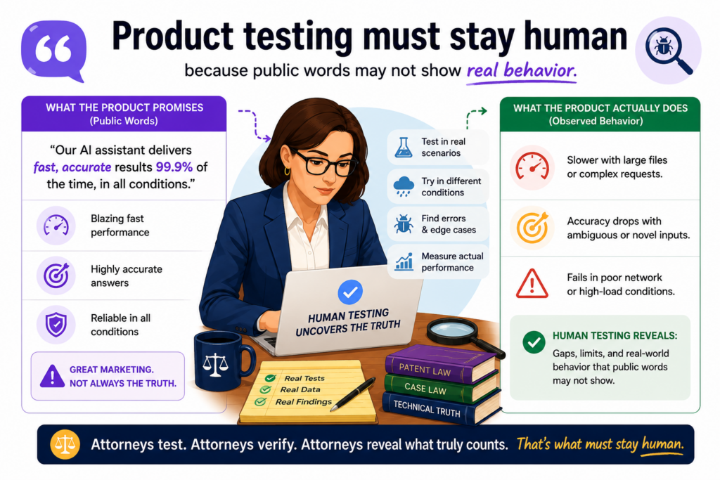 Many cannot. For complex products, the best proof often comes from using the product, testing workflows, watching outputs, reading logs, or studying how the system acts under different inputs.