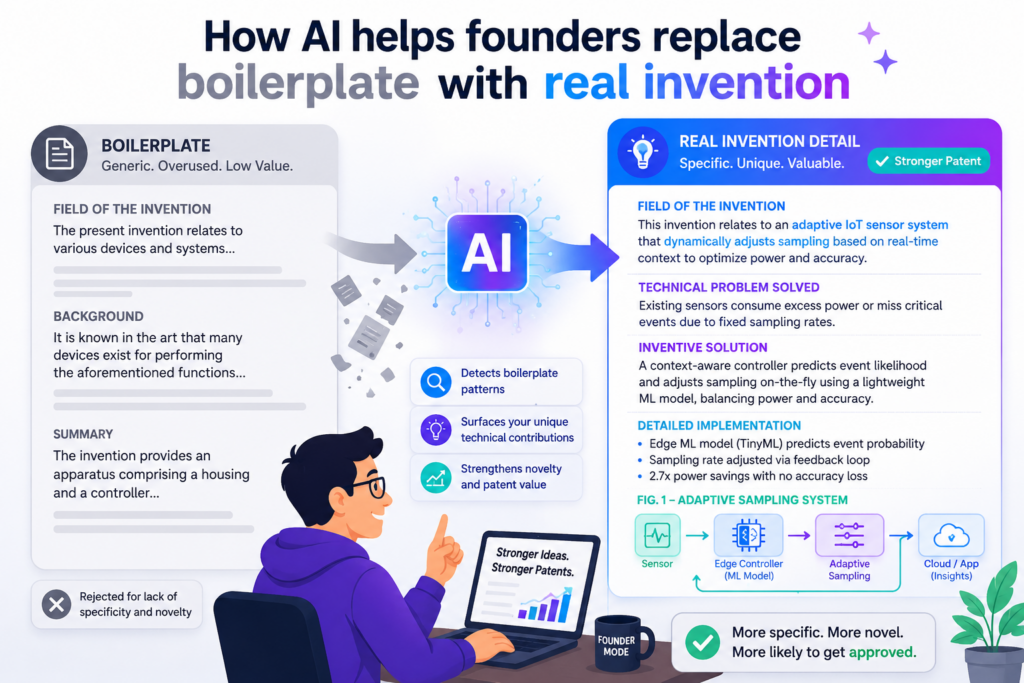 Finding boilerplate is only half the job. The bigger win is turning weak text into strong text. This is where AI becomes more than a checker.
