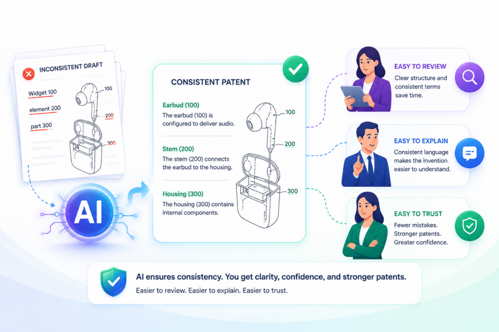 A clean patent does more than help during filing. It can help the company long after the application is submitted. A patent may be reviewed by investors, partners, acquirers, board members, and technical leaders.