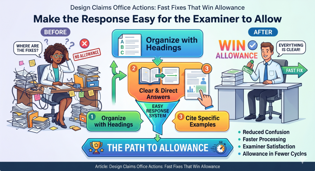A strong response is not just correct. It is easy to review. That matters because examiners handle many cases.