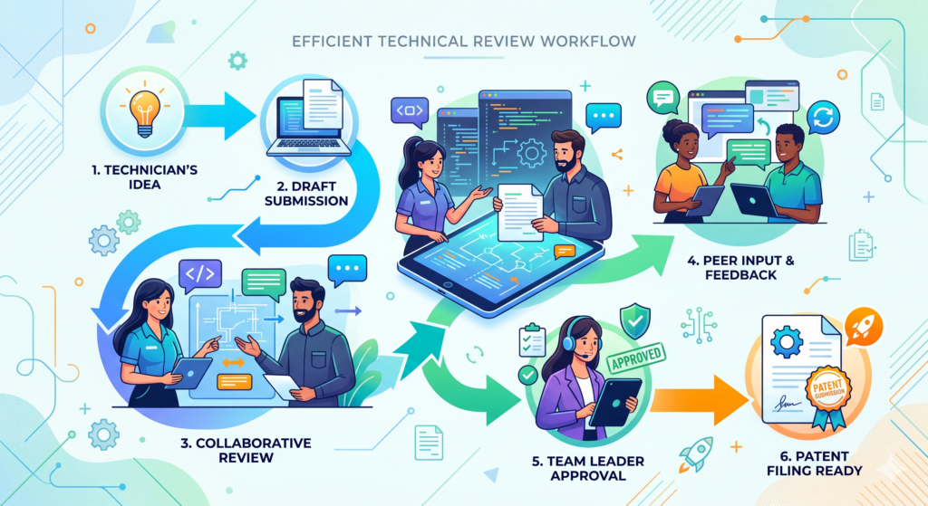 A patent approval process should match the way your team already works. If your engineers live in product docs, code reviews, model notes, design tools, or project boards, the patent workflow should not feel like it came from another planet. The more the process fits the team, the faster approvals happen.