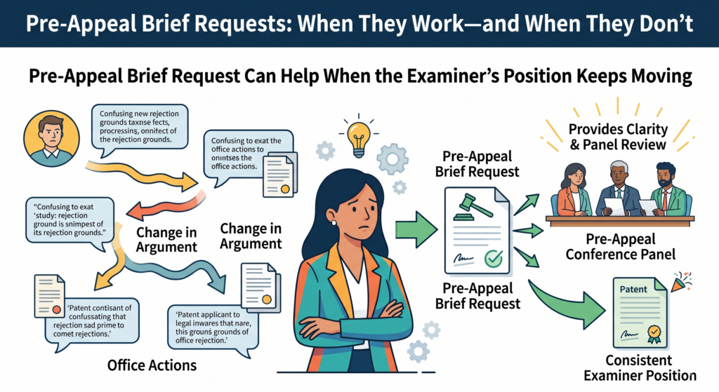 One of the most frustrating parts of patent prosecution is when the reason for rejection seems to shift. The first office action may say one thing. The final rejection may lean on a different paragraph.