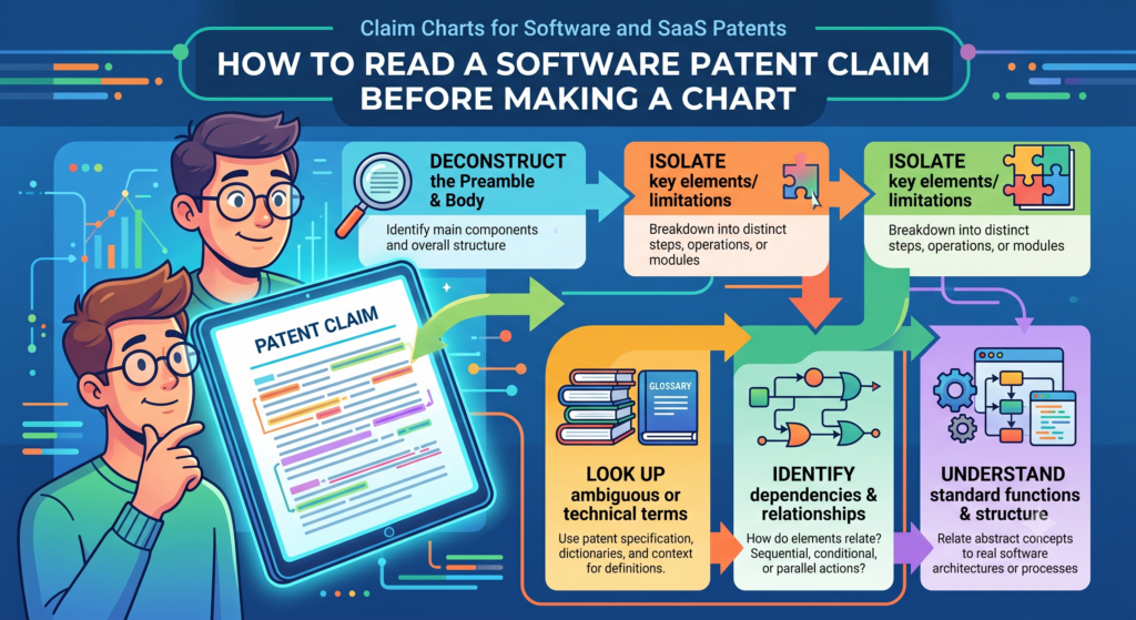 A patent claim can look strange at first. It may feel long, dense, and unnatural. That is normal. Claims are written in a special way because they define the protected invention.