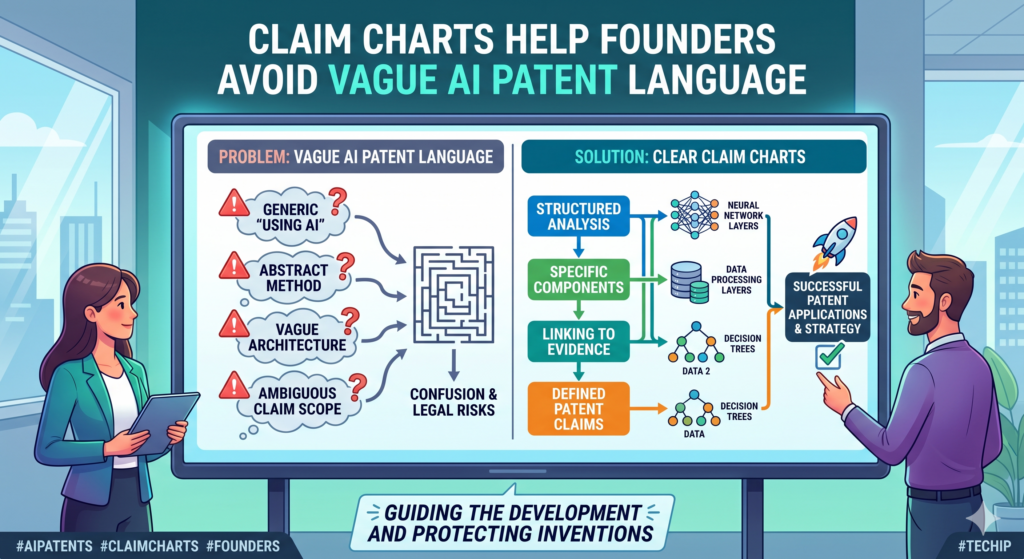 Vague language is one of the biggest risks in AI patent work. It can make a patent sound broad, but it can also make the patent less useful.