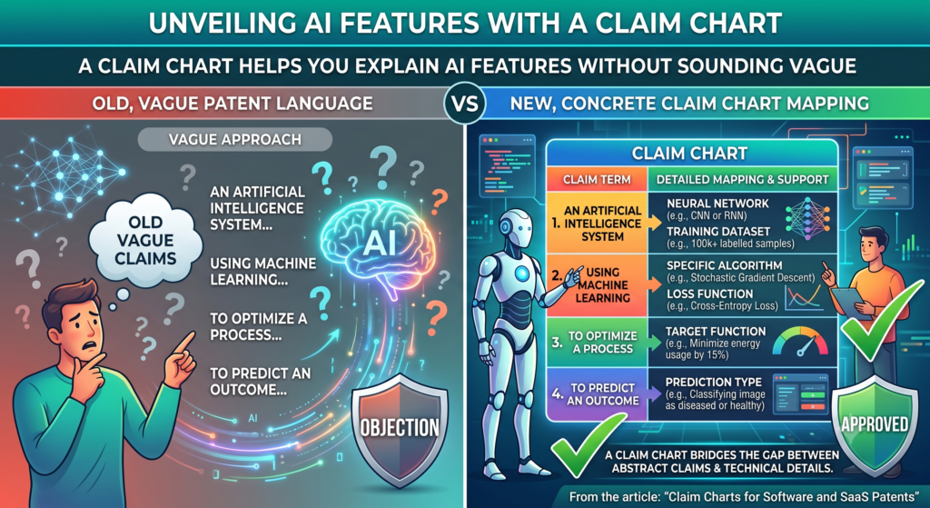 AI features can be powerful, but they are often explained poorly. Many teams say their system uses AI to make something smarter. That may be true, but it is not enough for a strong patent story.