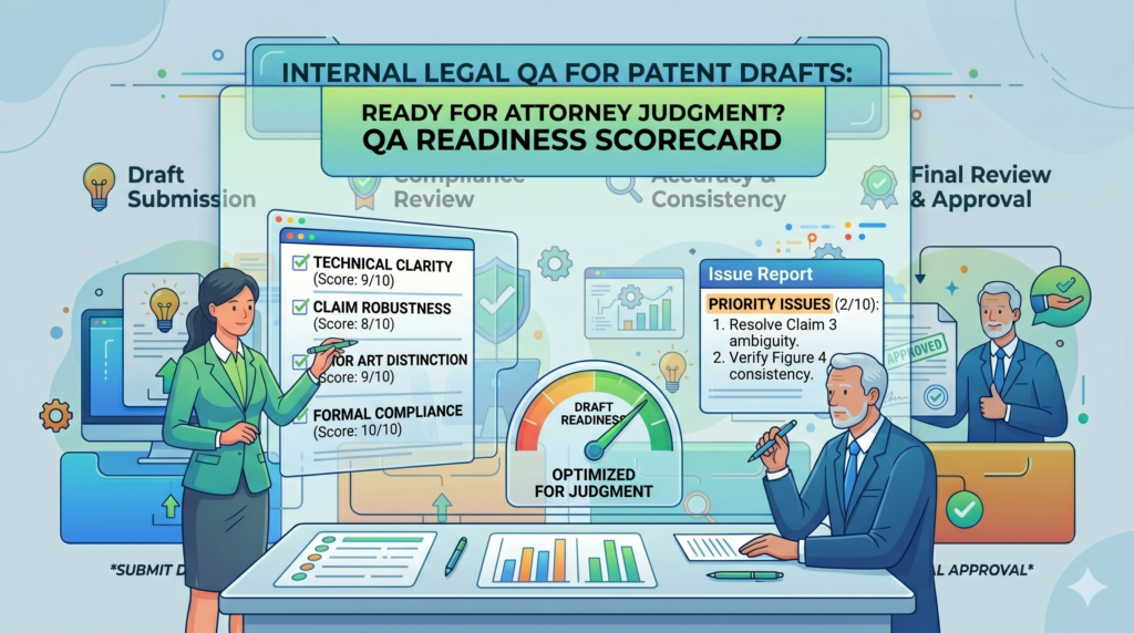 Internal legal QA is not a replacement for a patent attorney. It is the work that helps attorney review become sharper, faster, and more useful. This distinction matters.