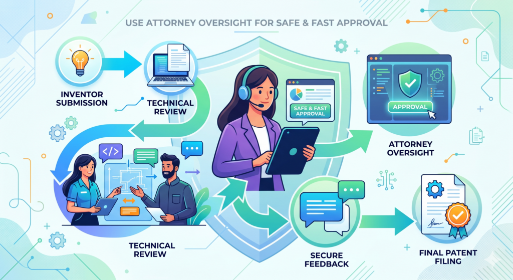 Inventor approval should be simple, but it should not happen without legal guidance. Patents are business assets with legal rules behind them.