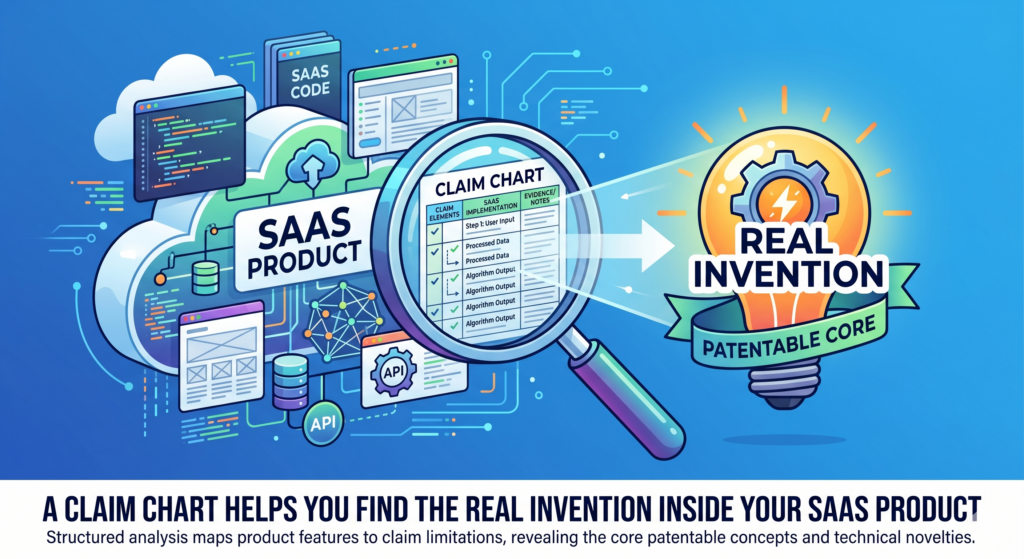 A SaaS product can have many features, but not every feature is worth patenting. Some features are common. Some are simple design choices.