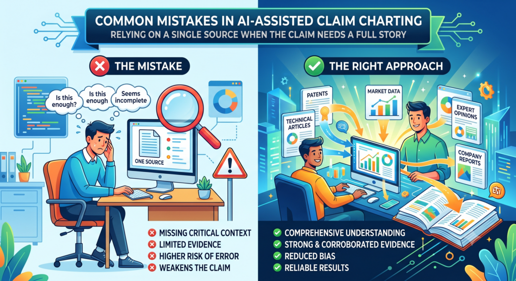 This is especially true for AI-assisted claim charting because many claim parts describe a chain of events.