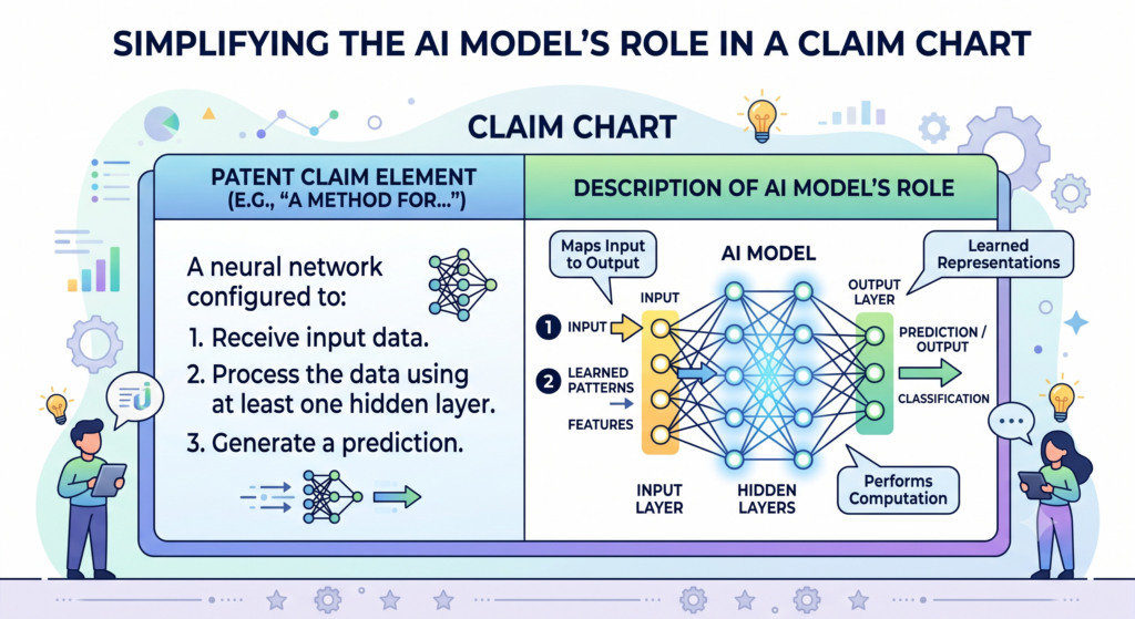 AI founders often worry that patent work will force them to explain every model detail in a painful way.