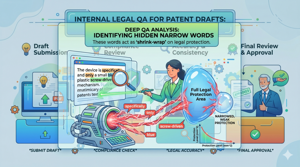 Some words can quietly make a patent draft smaller than it needs to be. These words may look harmless.