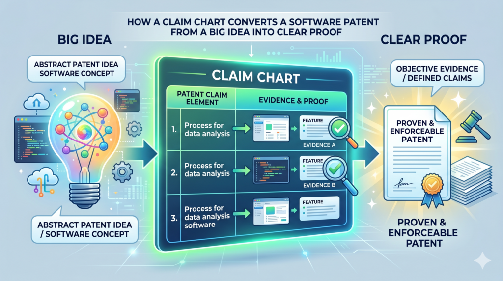 A software patent can feel hard to explain because software is not something people can hold in their hands. A device may have parts you can see. A chair has legs. A camera has a lens.