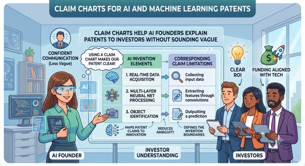 Investors hear the word AI all day. They also hear the word patent all day. Neither word is enough on its own.