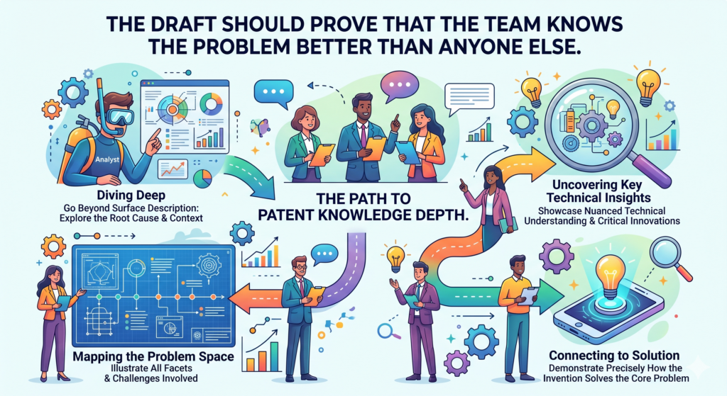 A strong patent draft does not just describe the invention. It also shows why the invention exists.