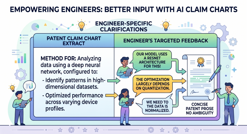 Engineers are often the best source of invention detail. They know what was hard. They know why the system was designed a certain way.