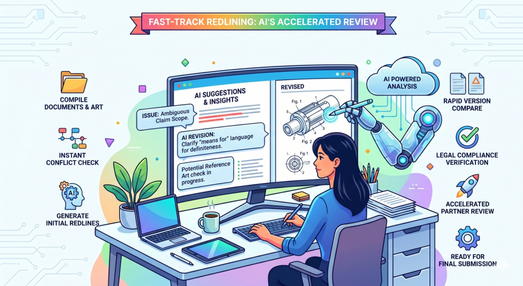 A faster patent redline does not mean the attorney works less carefully. It means the attorney spends less time on repeat work and more time on judgment. That is the real value of AI.